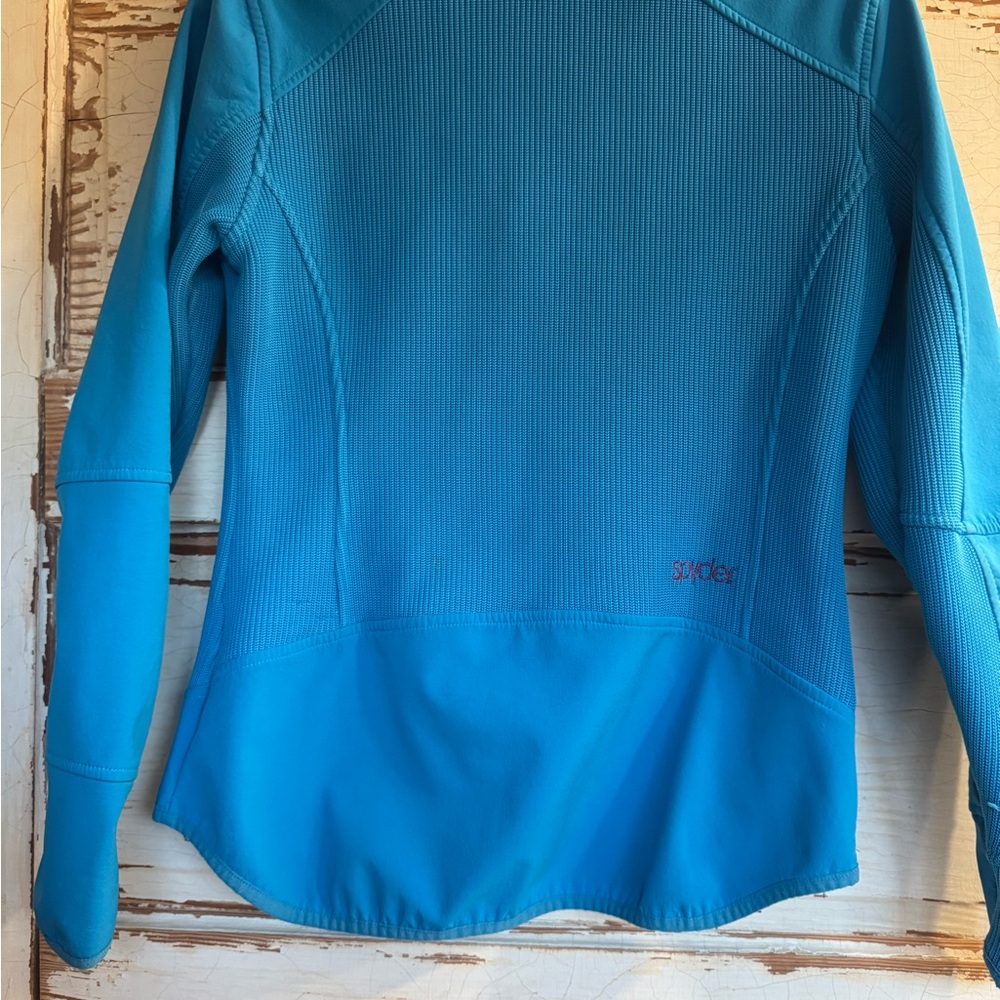 Women’s Spyder Blue Knit Jacket - Picture 3 of 4